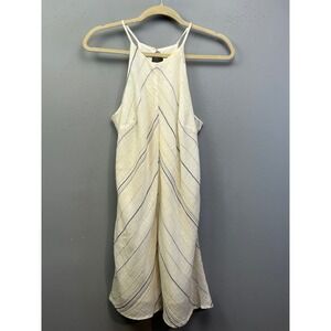 Les Soeurs Dress Womens S Cream Striped Boho Halter Neck Gauze Mini Dress Lined